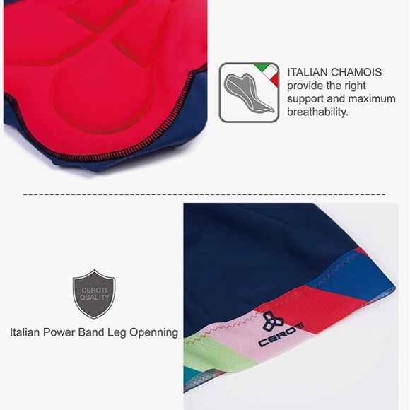 Ceroti Long Inseam Powerband Biking Cycling Spinning Shorts SPF 50 Size 4X NWOT - Picture 2 of 16